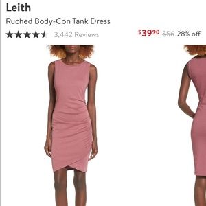 Ruched body-con tank dress 👗💕